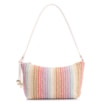 Bolsa De Ombro Ráfia Colors/Couro Off White - imagem 1