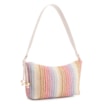 Bolsa De Ombro Ráfia Colors/Couro Off White - imagem 2