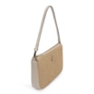 Bolsa De Ombro Ráfia/Couro Off White - imagem 5
