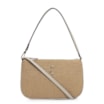 Bolsa De Ombro Ráfia/Couro Off White - imagem 1