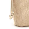 Bolsa De Ombro Ráfia Dourado/Couro Dourado - imagem 5