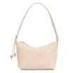 Bolsa De Ombro Ráfia Natural/Couro Off White - imagem 1