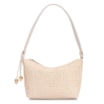 Bolsa De Ombro Ráfia Natural/Couro Off White - imagem 1