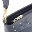 Bolsa De Ombro Rebites Couro Azul - imagem 5