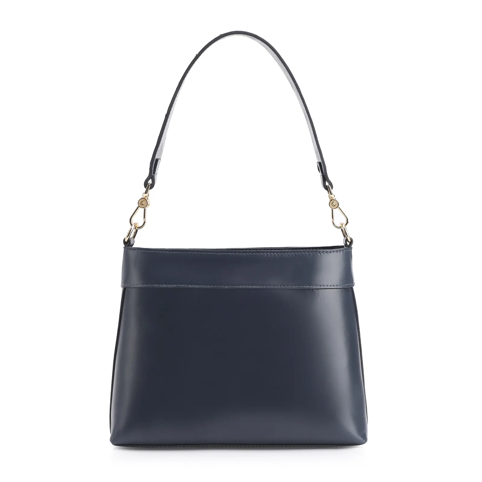 Bolsa De Ombro Rebites Couro Azul