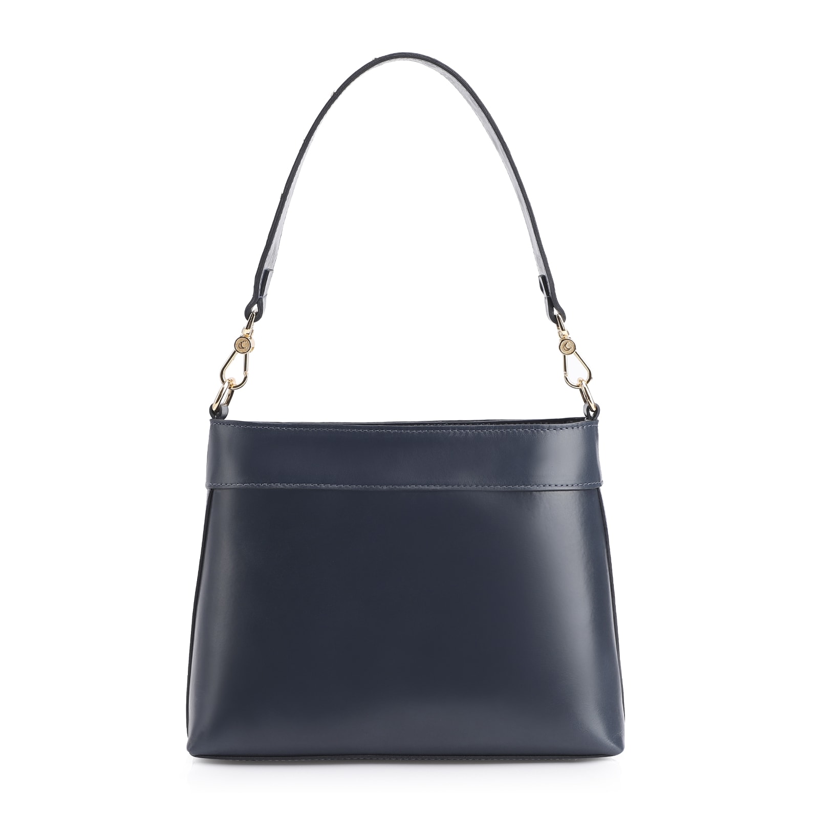 Bolsa De Ombro Rebites Couro Azul