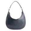 Bolsa De Ombro Rebites Couro Camurça Azul/Couro Azul - imagem 3