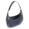Bolsa De Ombro Rebites Couro Camurça Azul/Couro Azul - imagem 4