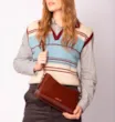 Bolsa De Ombro Rebites Couro Marrom - imagem 11