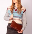 Bolsa De Ombro Rebites Couro Marrom - imagem 11