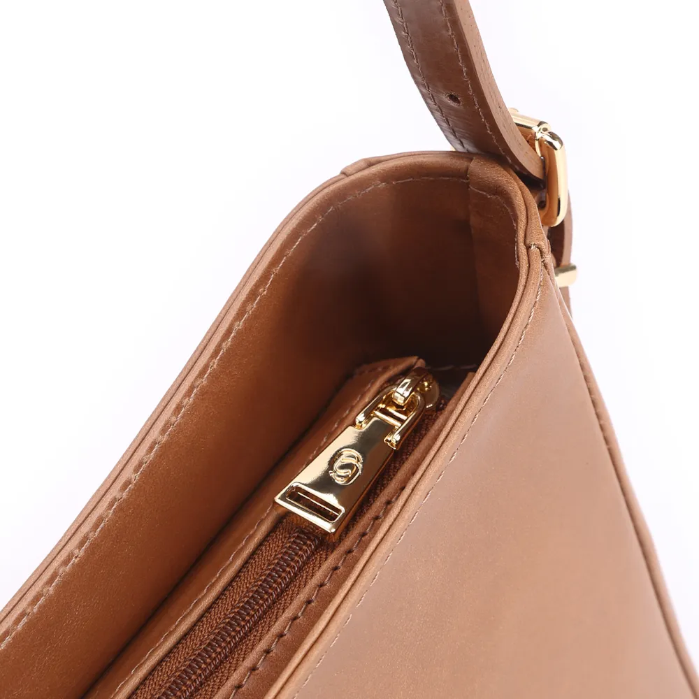 Bolsa De Ombro Rebites Couro Marrom - imagem 5