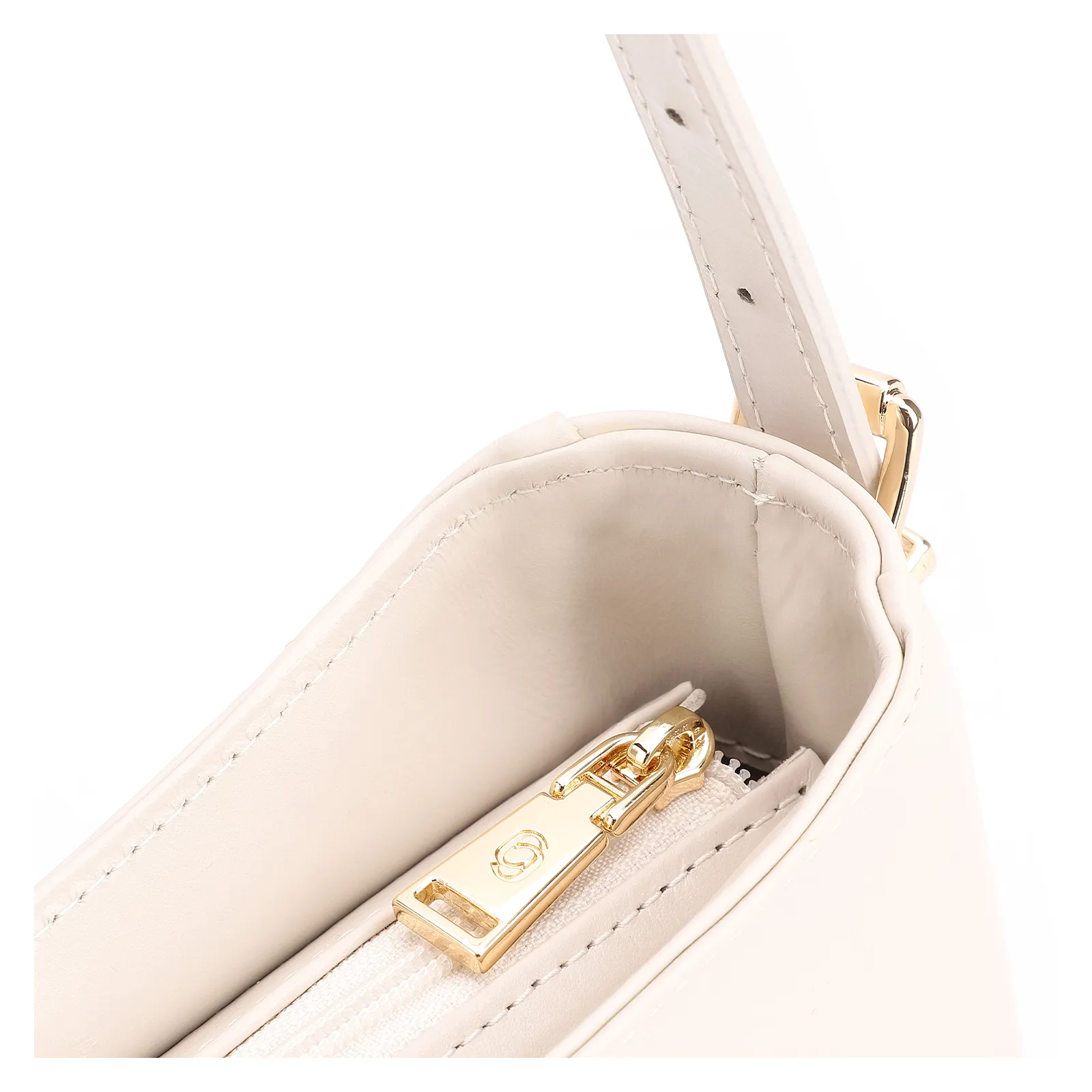 Bolsa De Ombro Rebites Couro Off White