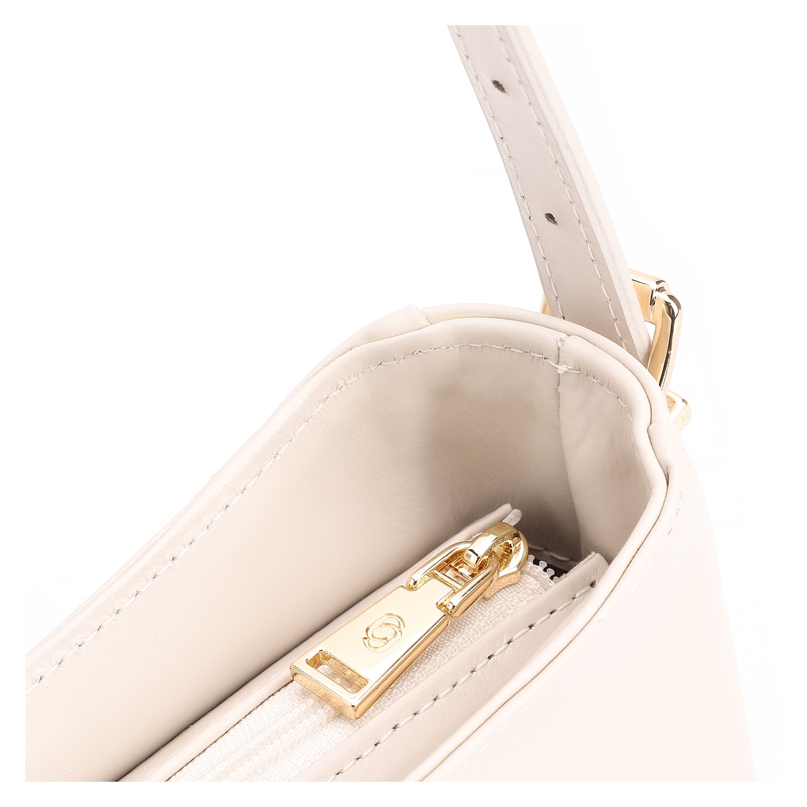 Bolsa De Ombro Rebites Couro Off White
