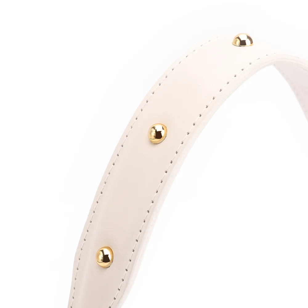 Bolsa De Ombro Rebites Couro Off White - imagem 7
