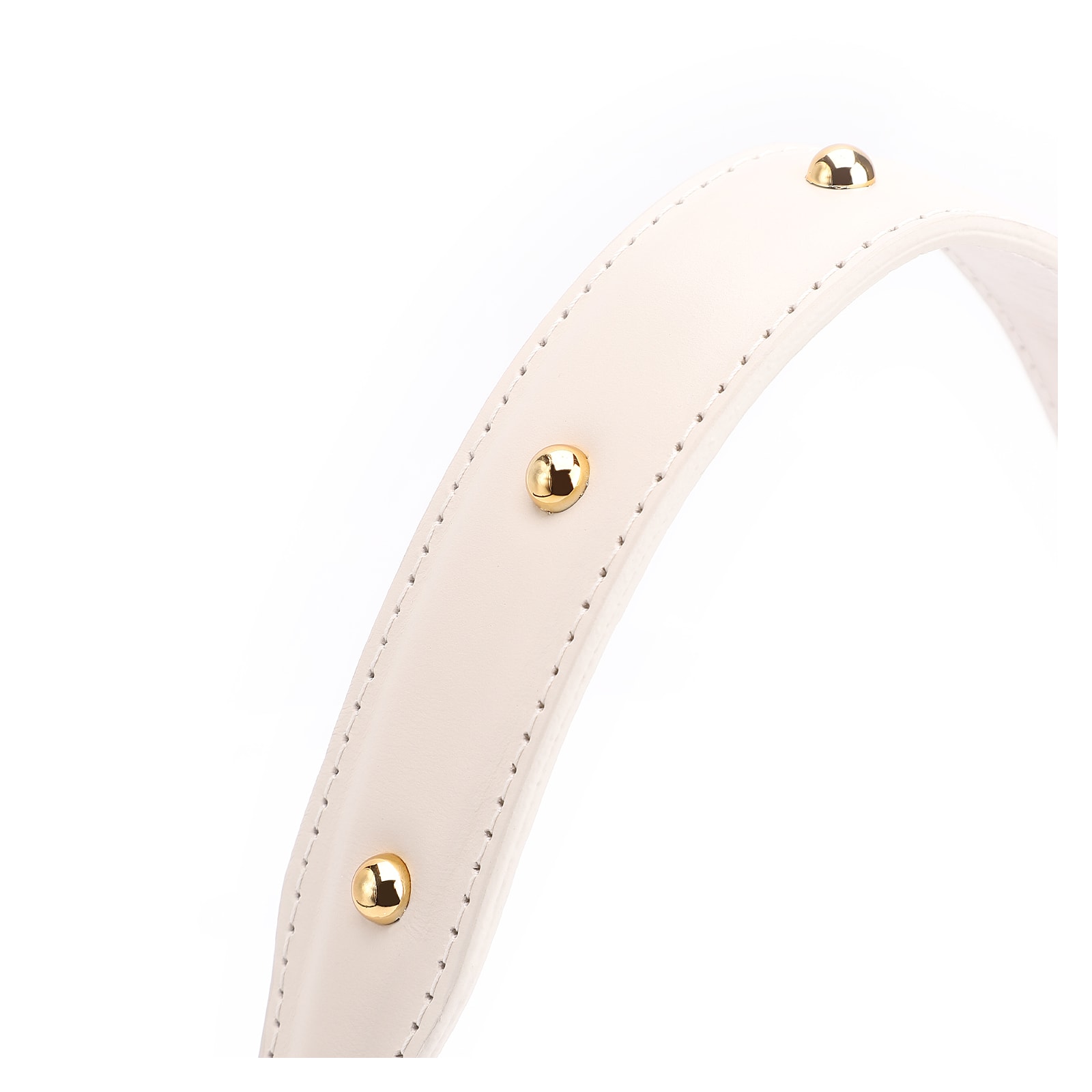 Bolsa De Ombro Rebites Couro Off White