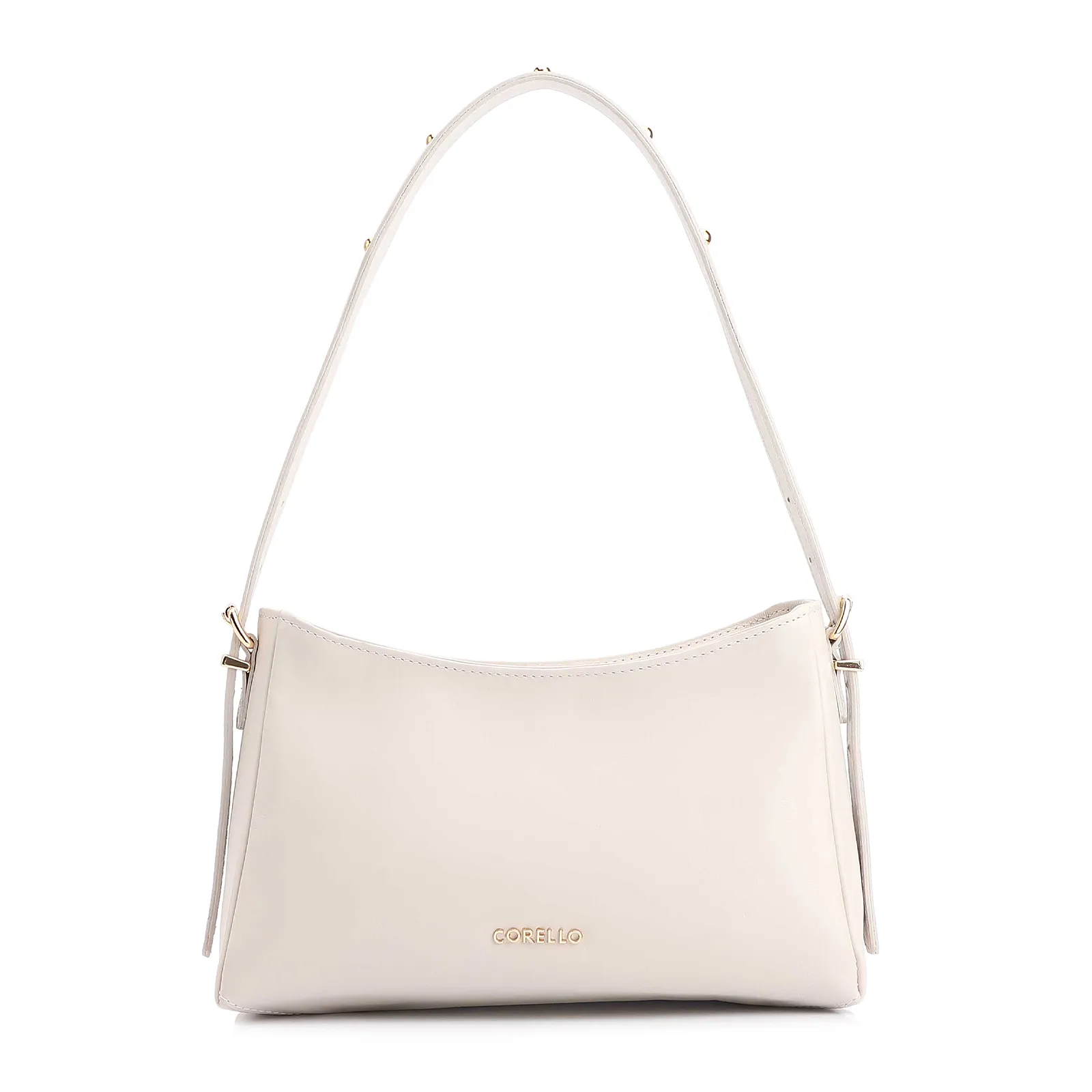 Bolsa De Ombro Rebites Couro Off White