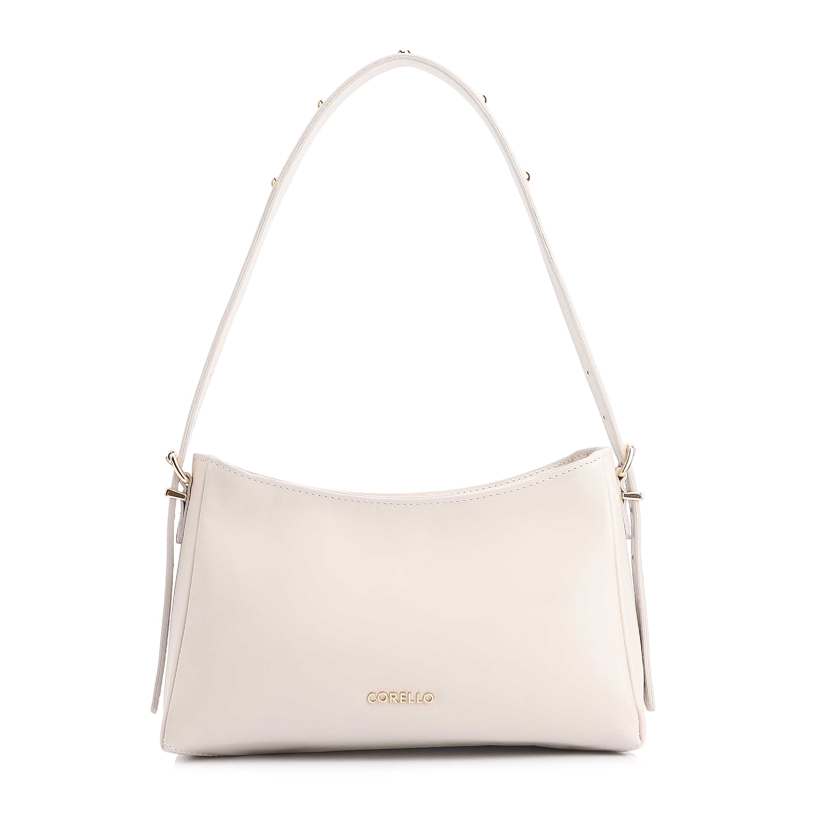 Bolsa De Ombro Rebites Couro Off White
