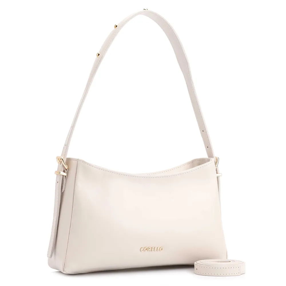 Bolsa De Ombro Rebites Couro Off White - imagem 2