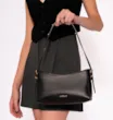 Bolsa De Ombro Rebites Couro Preto - imagem 2