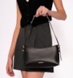 Bolsa De Ombro Rebites Couro Preto - imagem 2