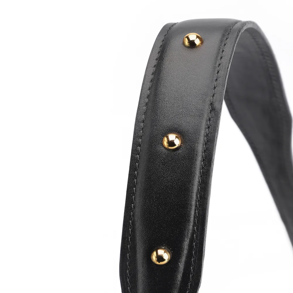 Bolsa De Ombro Rebites Couro Preto - imagem 8