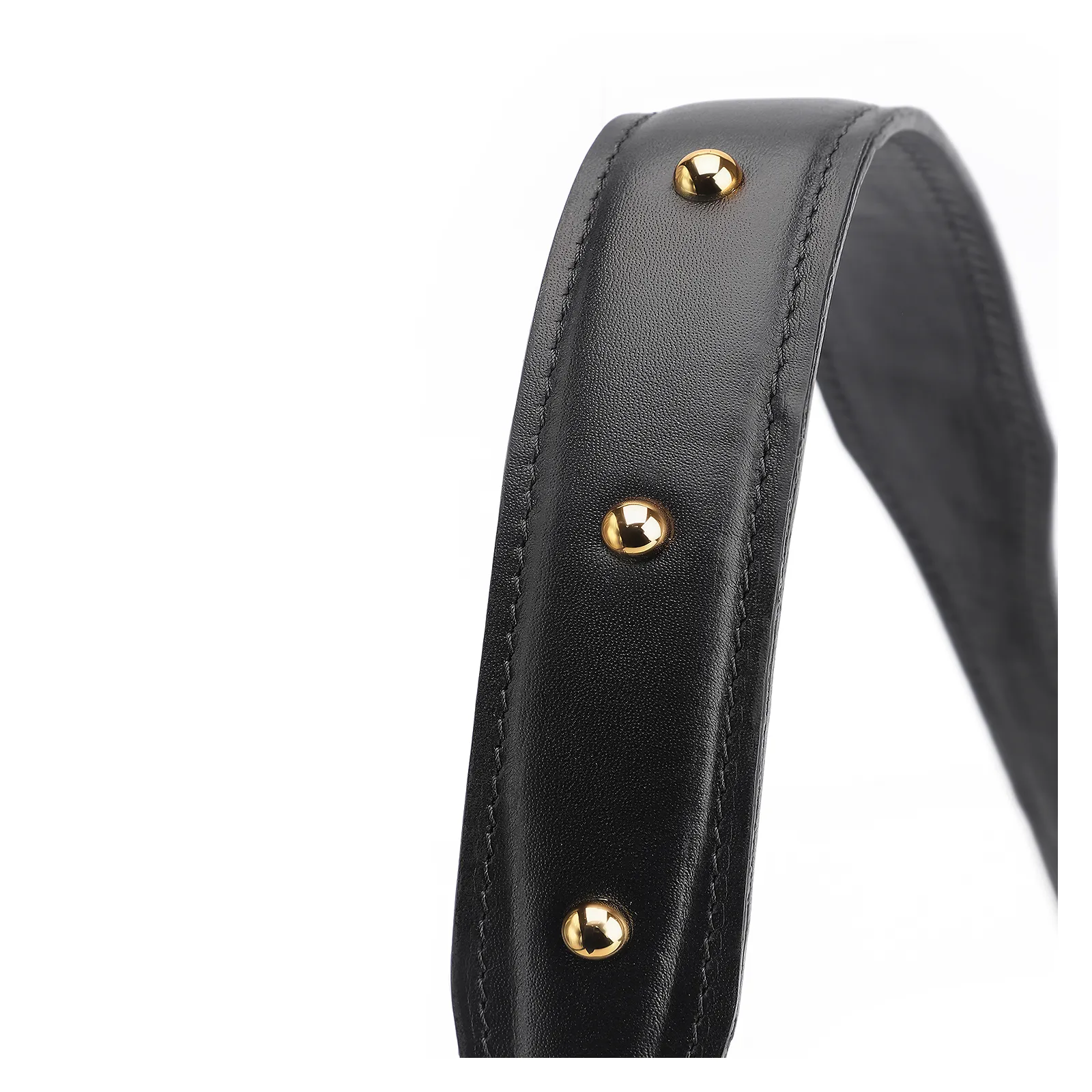 Bolsa De Ombro Rebites Couro Preto