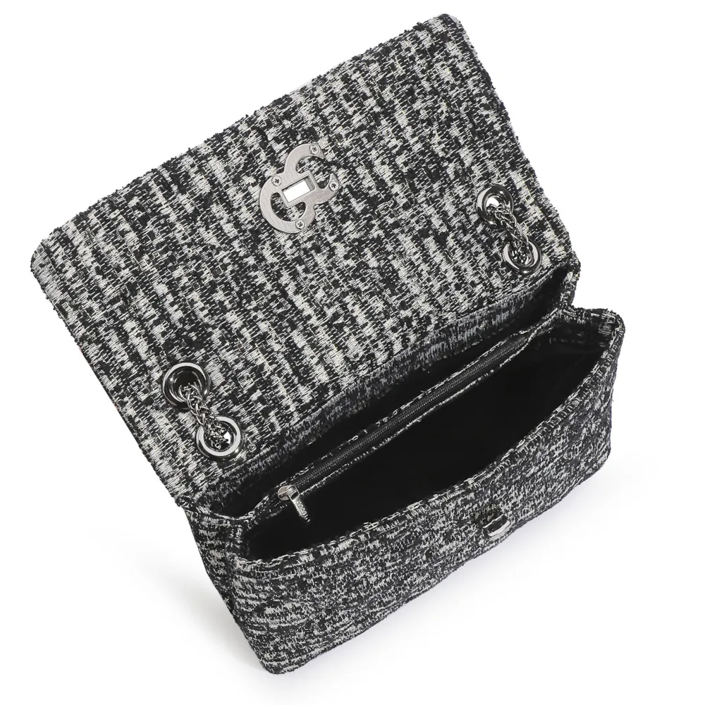 Bolsa De Ombro Tecido Tweed - imagem 4