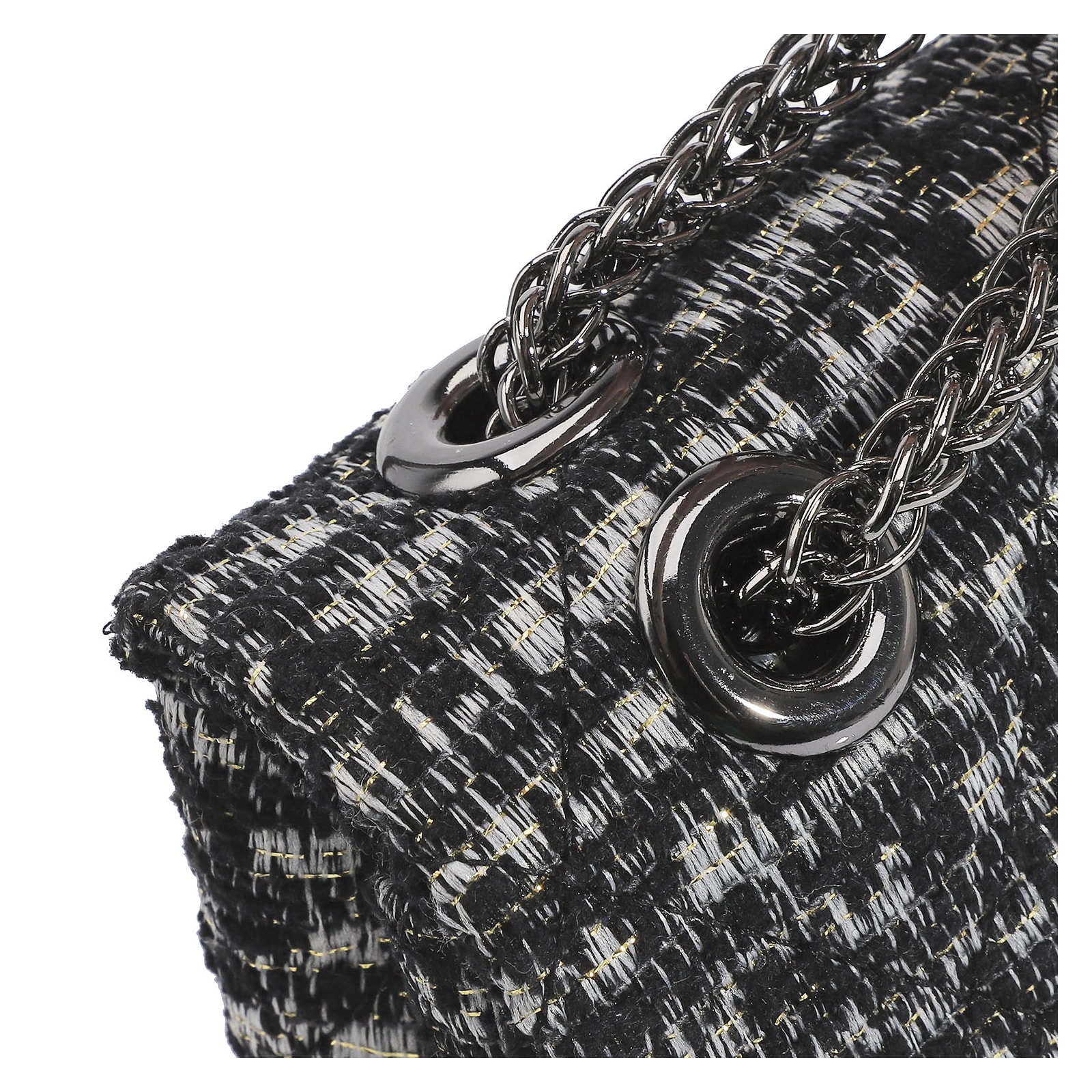 Bolsa De Ombro Tecido Tweed