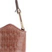Bolsa De Ombro Tramado Couro Marrom - imagem 7