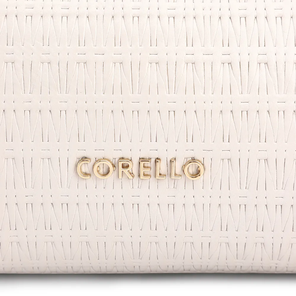 Bolsa De Ombro Tramado Couro Off White - imagem 6
