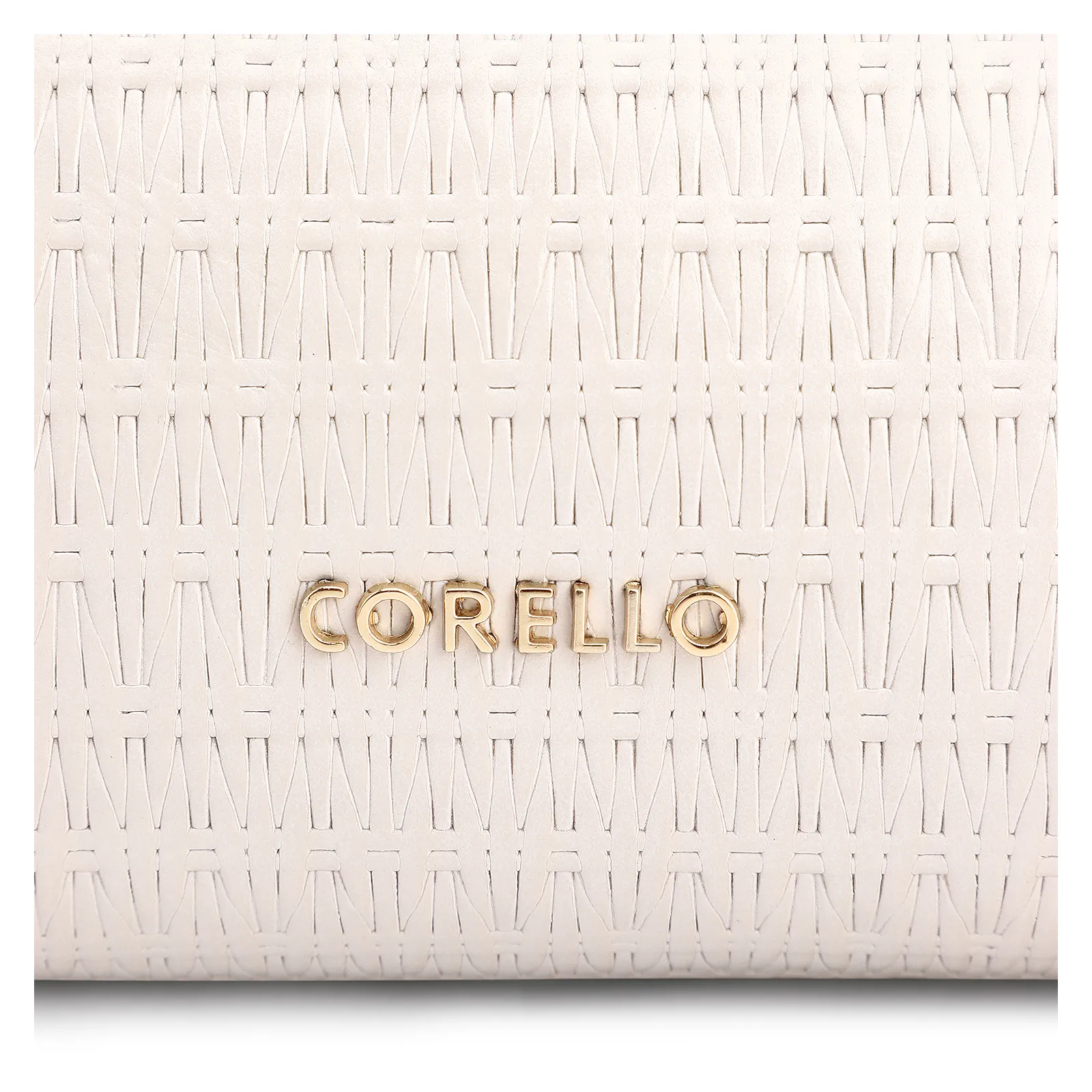 Bolsa De Ombro Tramado Couro Off White