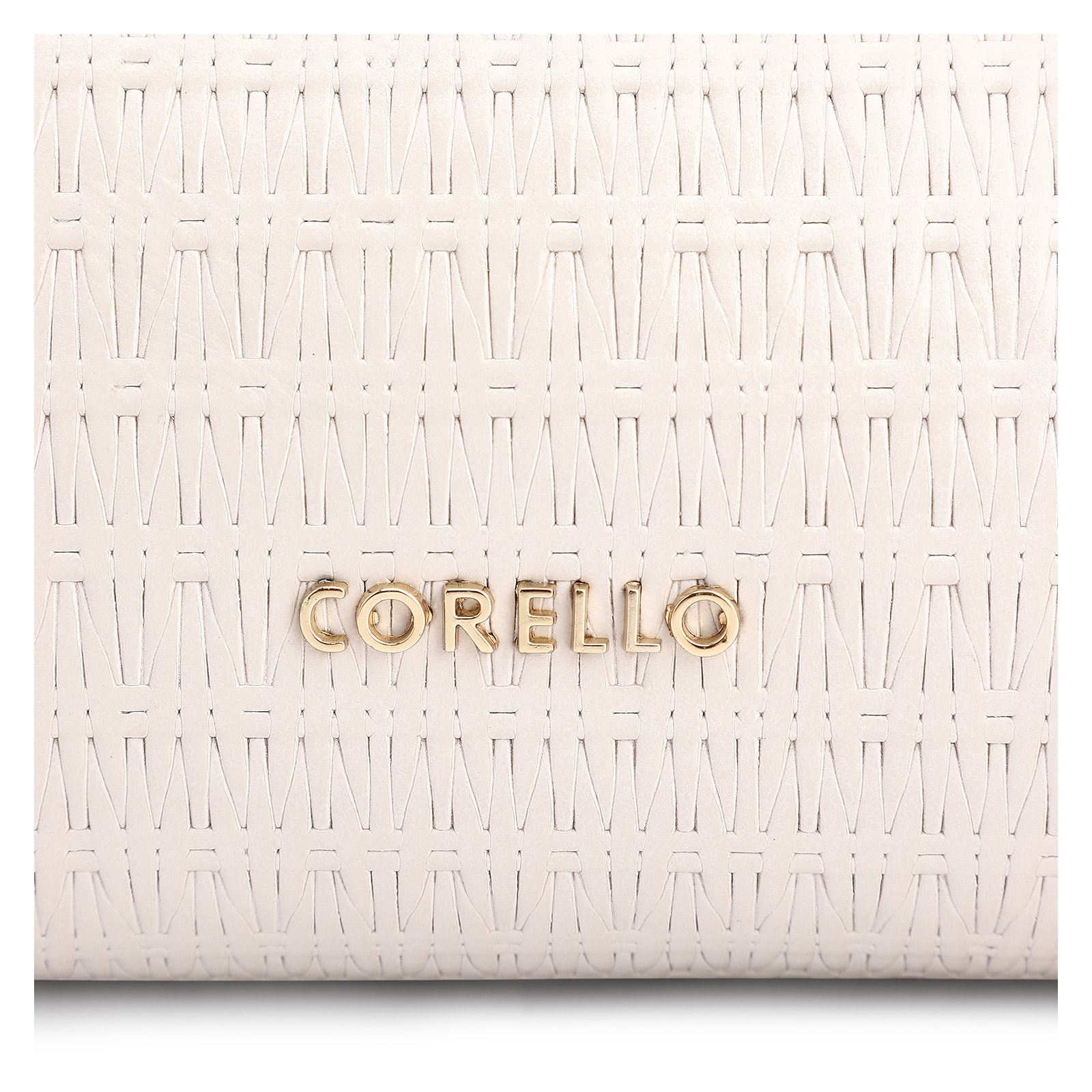 Bolsa De Ombro Tramado Couro Off White