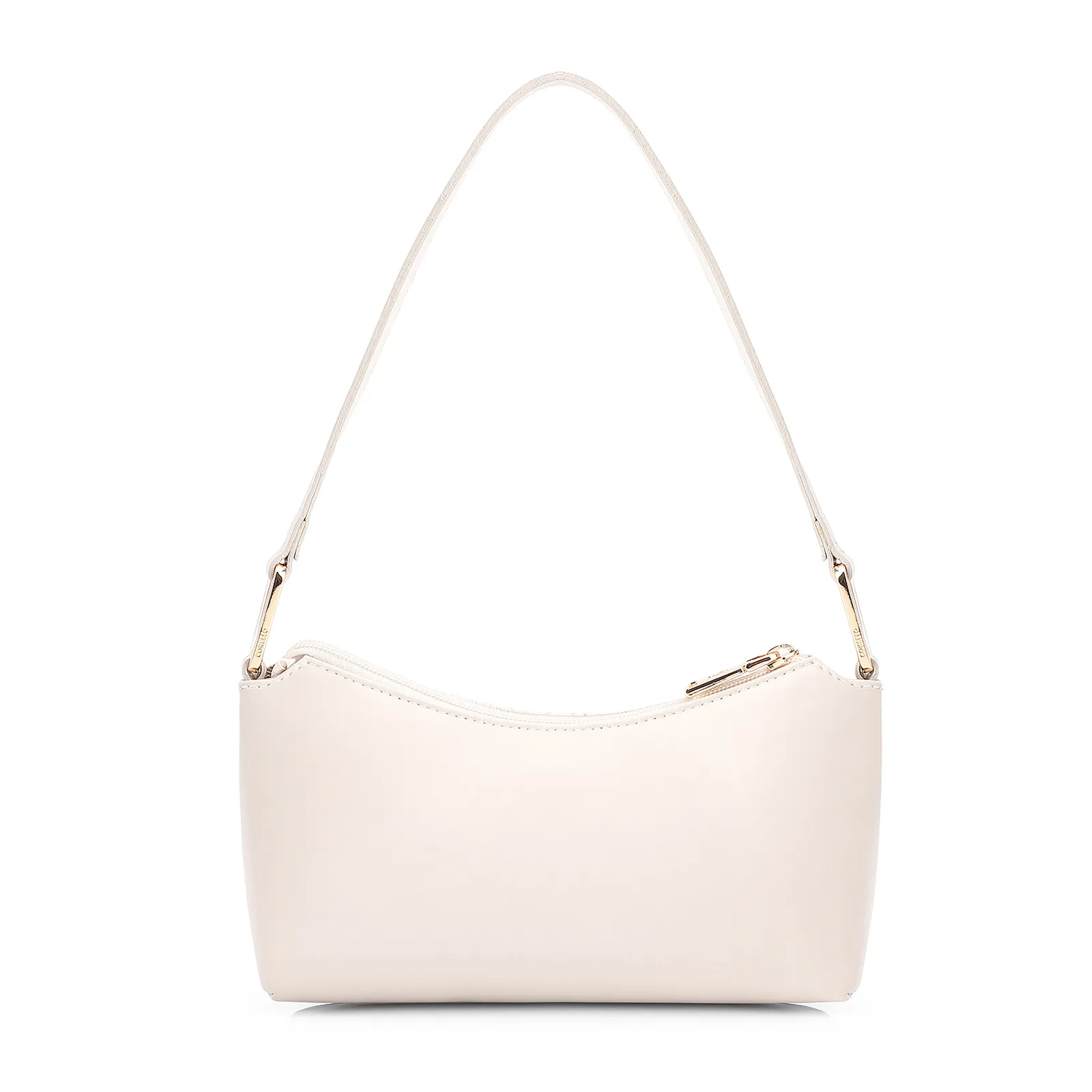 Bolsa De Ombro Tramado Couro Off White