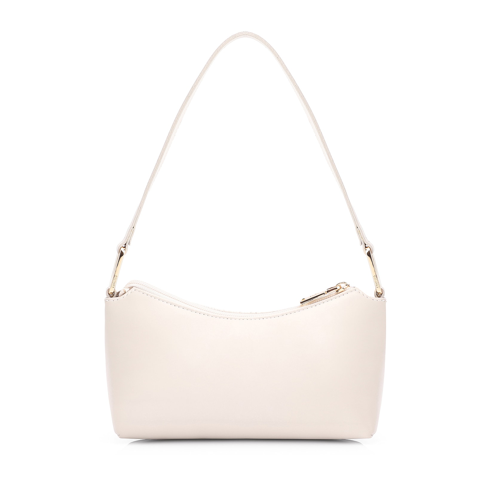 Bolsa De Ombro Tramado Couro Off White