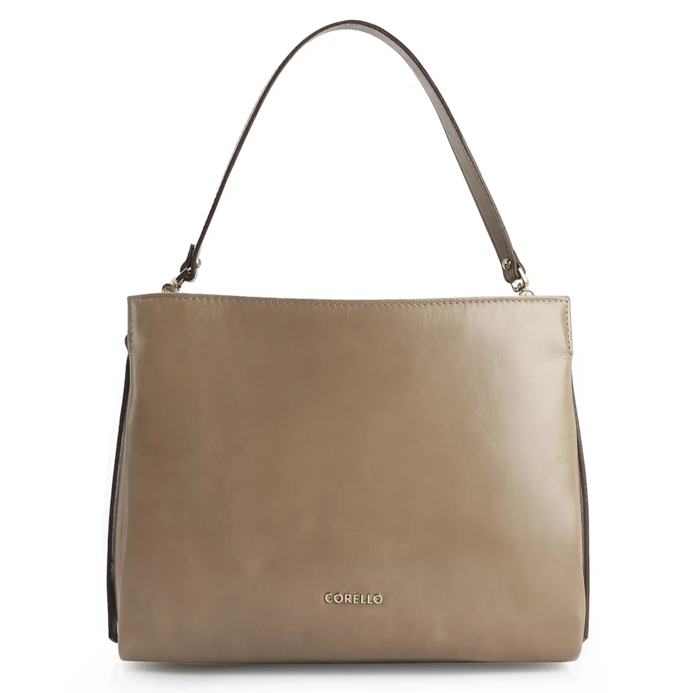 Bolsa De Ombro Tressê Couro Argila - imagem 3