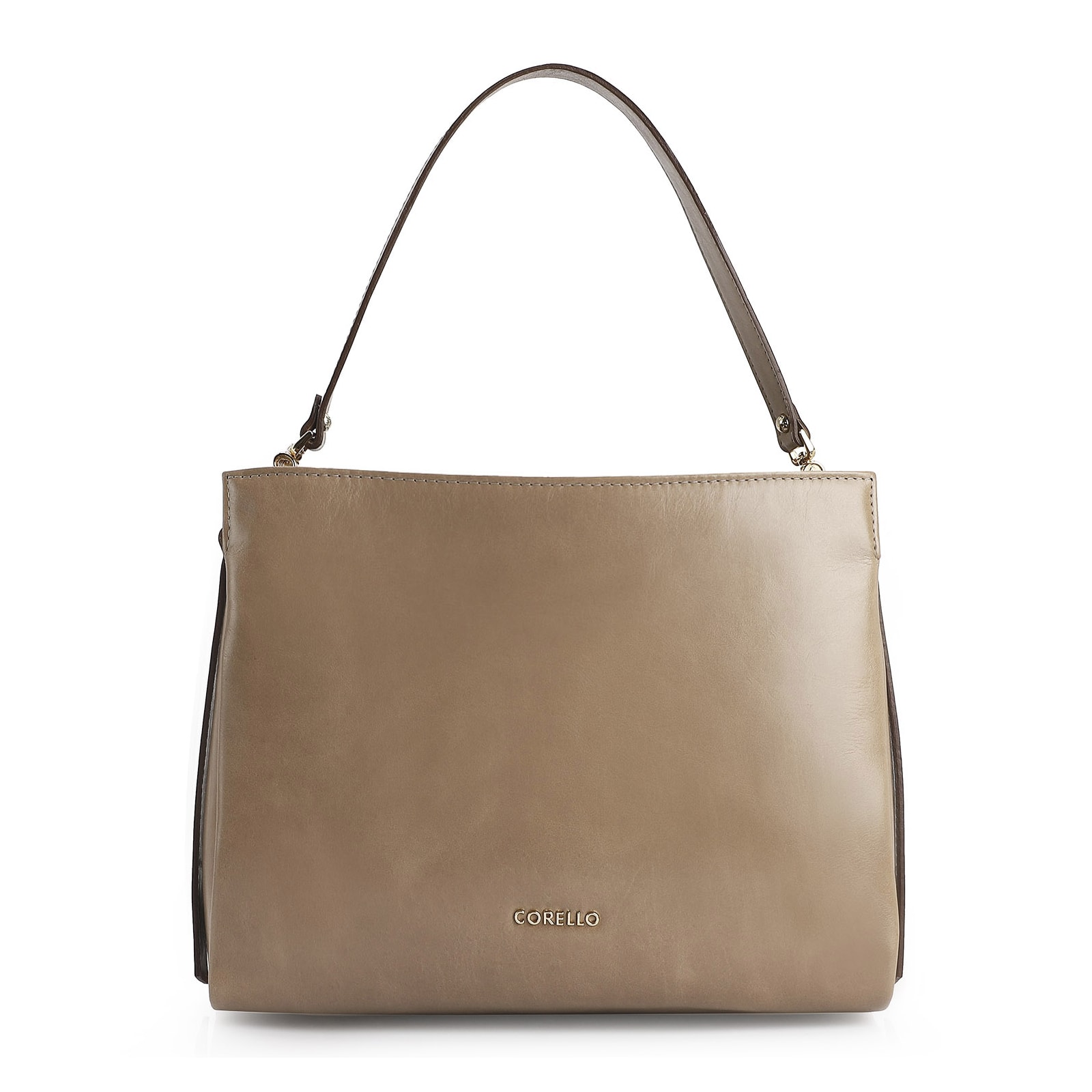 Bolsa De Ombro Tressê Couro Argila