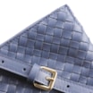 Bolsa De Ombro Tressê Couro Azul - imagem 7