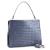 Bolsa De Ombro Tressê Couro Azul - imagem 2