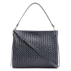 Bolsa De Ombro Tressê Couro Azul - imagem 1