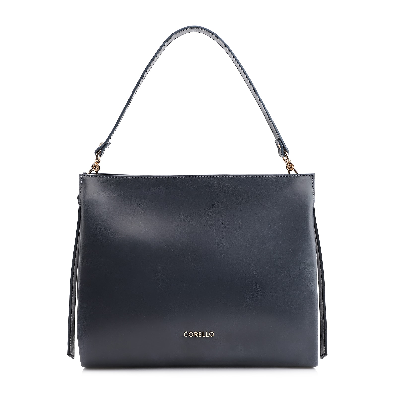 Bolsa De Ombro Tressê Couro Azul