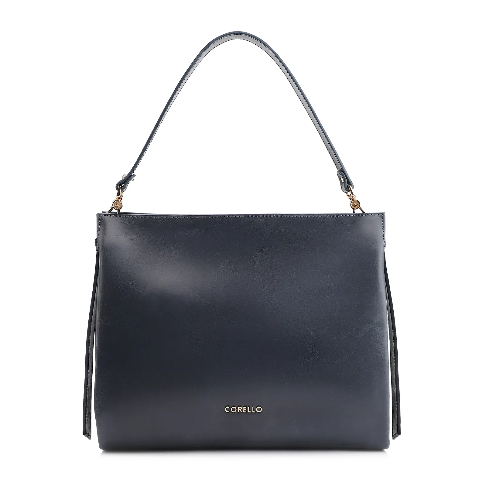 Bolsa De Ombro Tressê Couro Azul