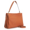 Bolsa De Ombro Tressê Couro Laranja - imagem 2