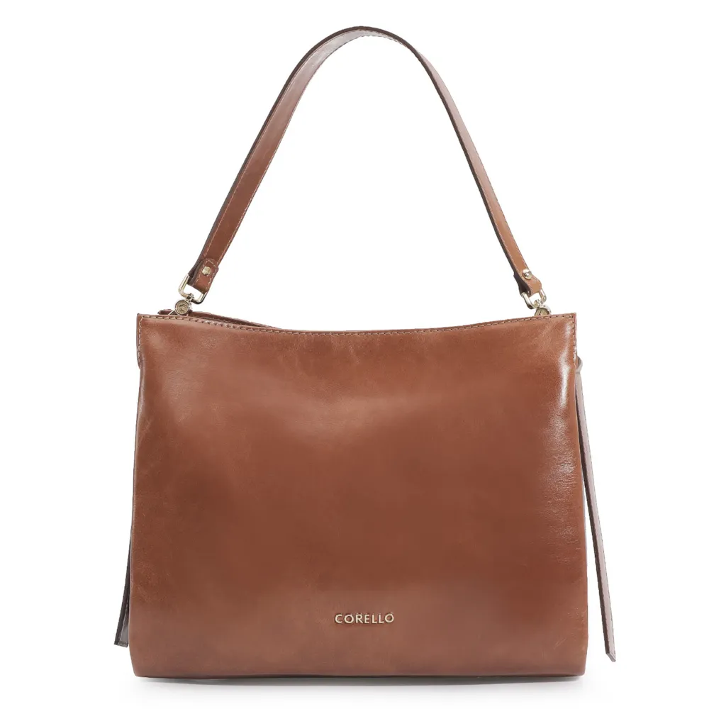 Bolsa De Ombro Tressê Couro Marrom - imagem 3