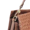 Bolsa De Ombro Tressê Couro Marrom - imagem 5