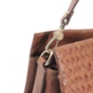 Bolsa De Ombro Tressê Couro Marrom - imagem 5