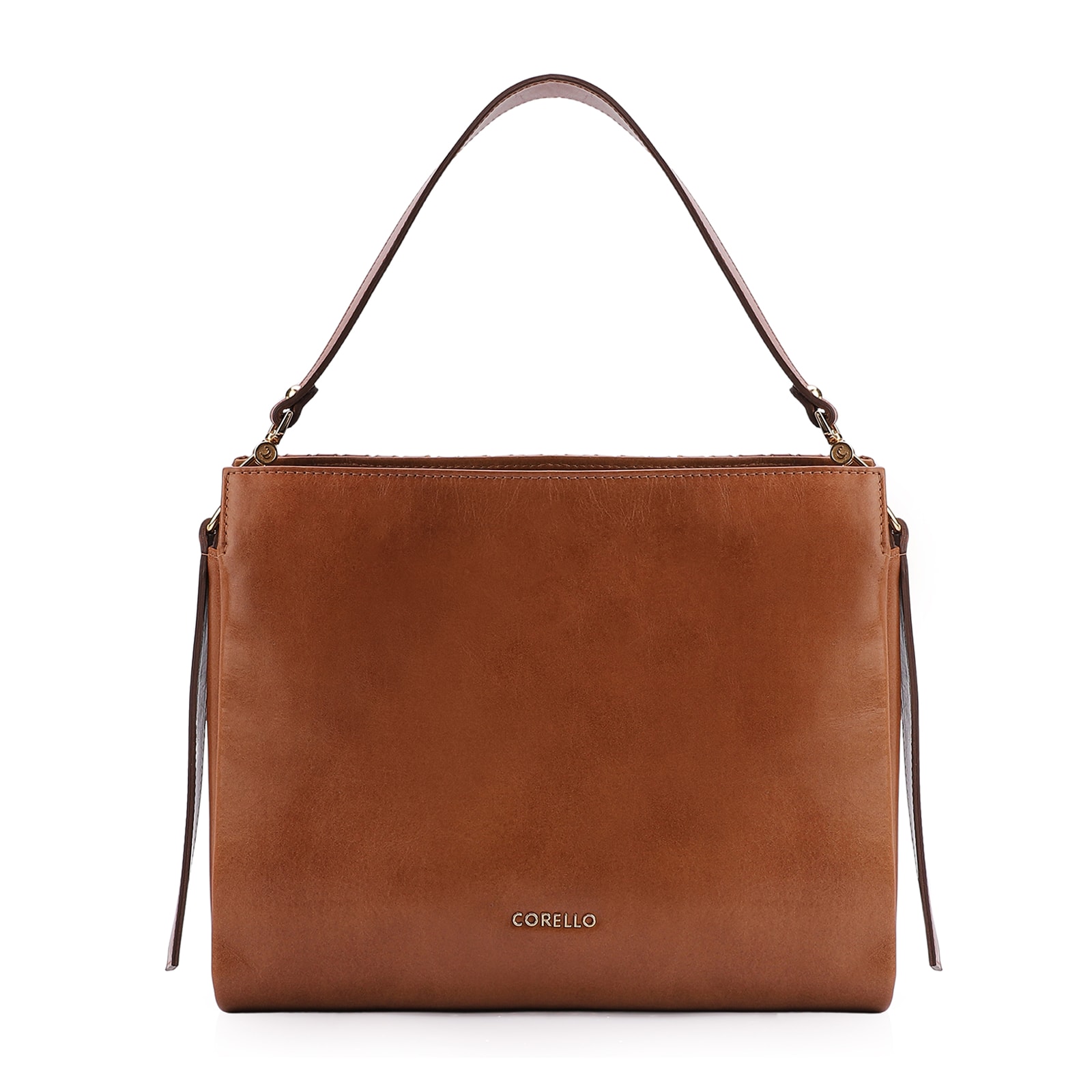 Bolsa De Ombro Tressê Couro Marrom