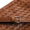 Bolsa De Ombro Tressê Couro Marrom - imagem 7