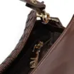 Bolsa De Ombro Tressê Couro Marrom - imagem 5
