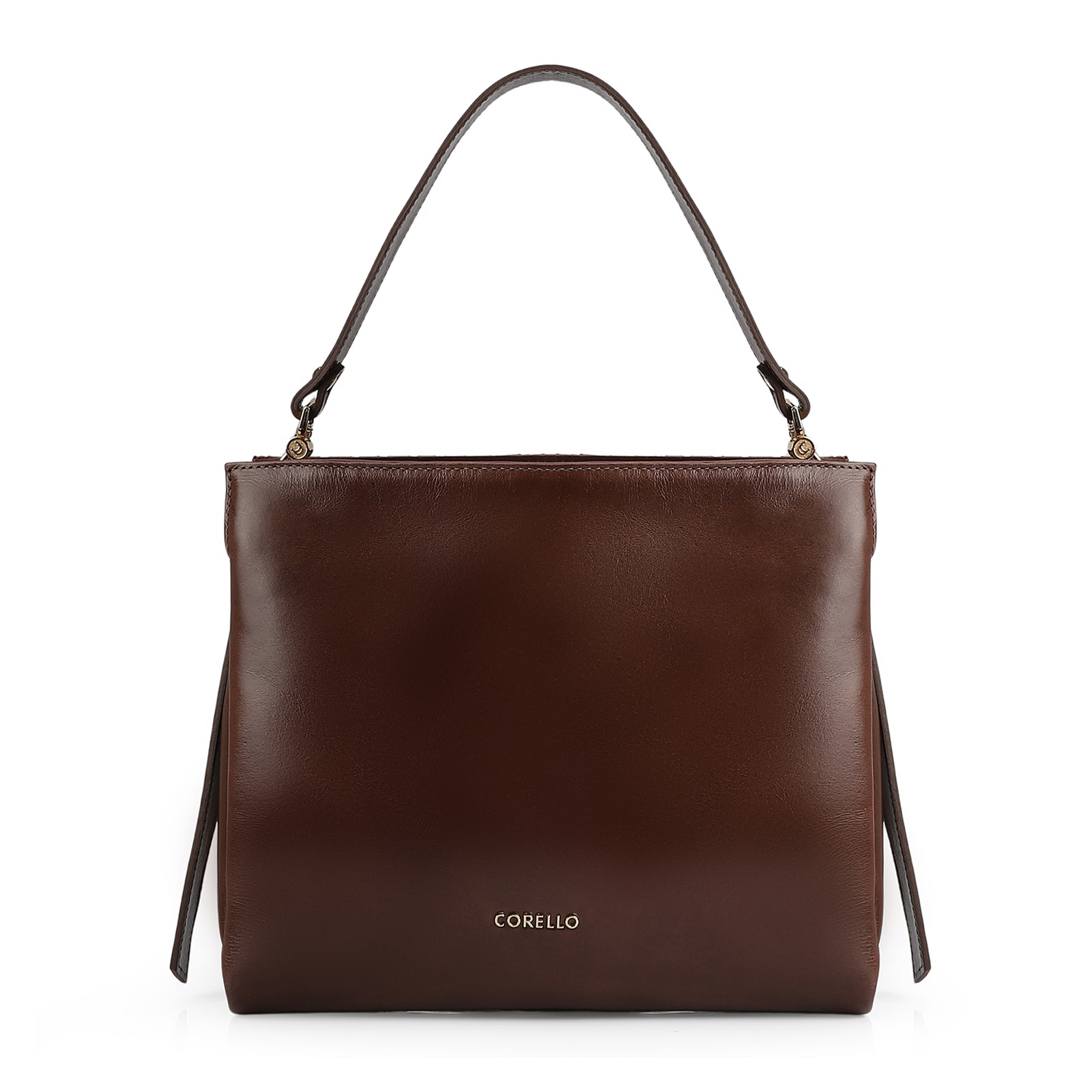 Bolsa De Ombro Tressê Couro Marrom