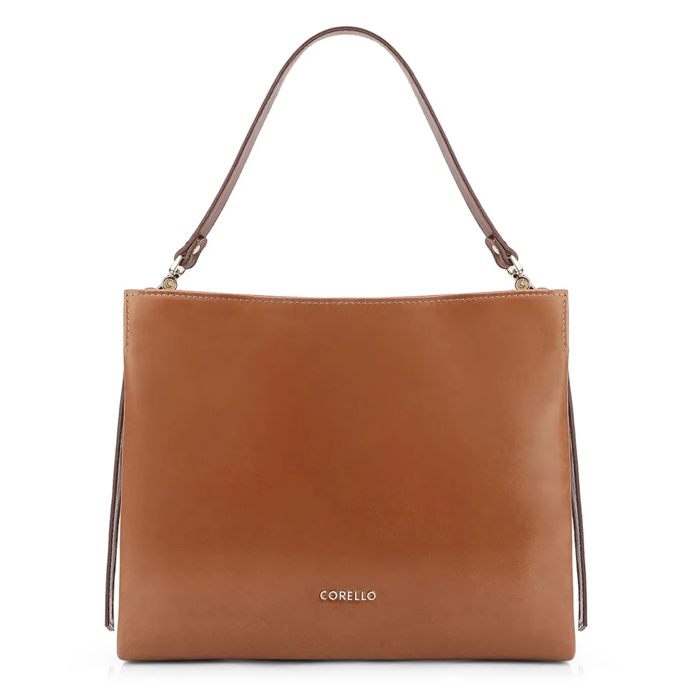 Bolsa De Ombro Tressê Couro Marrom - imagem 3